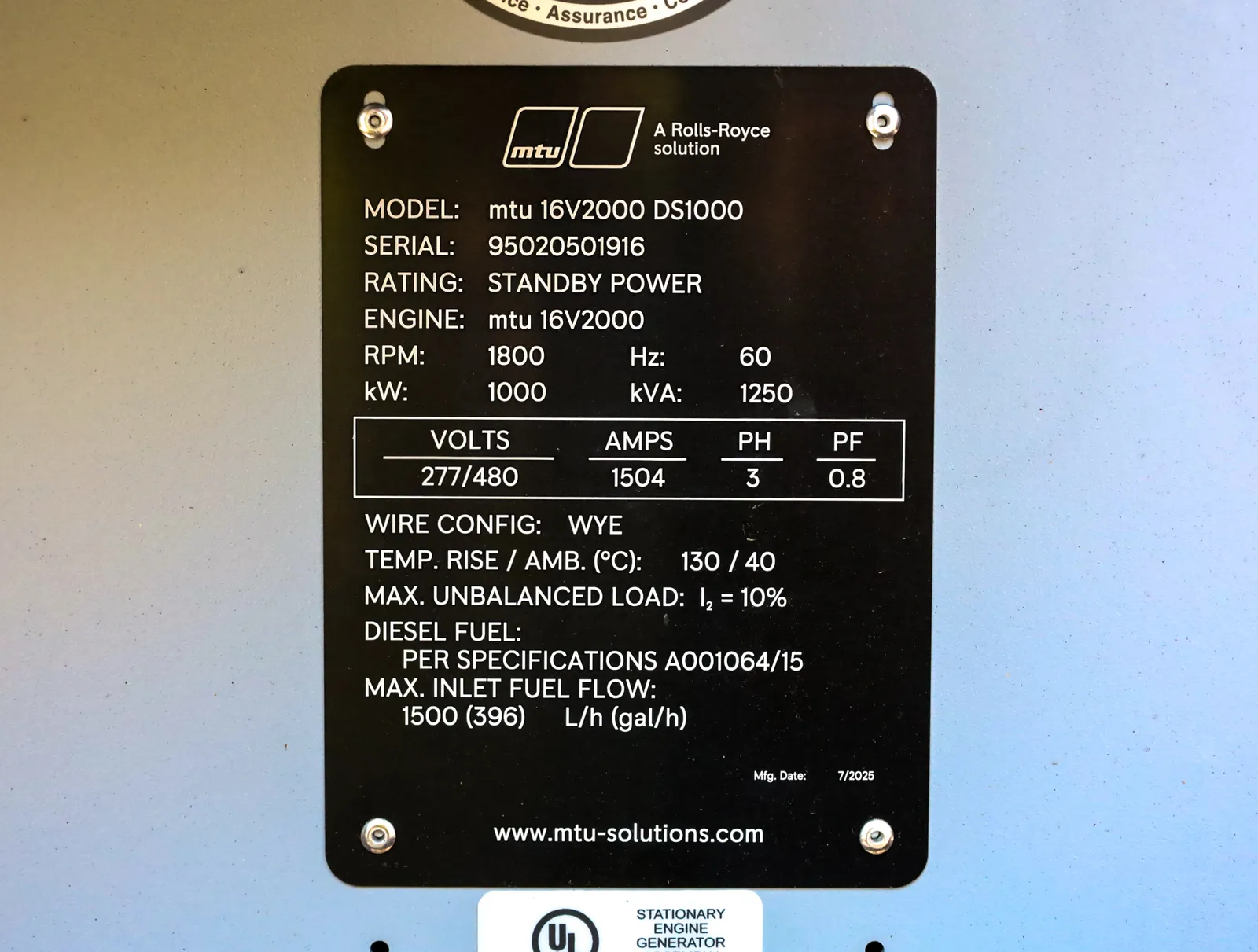 1000kW MTU Diesel Generator Set #090853 - Image 6