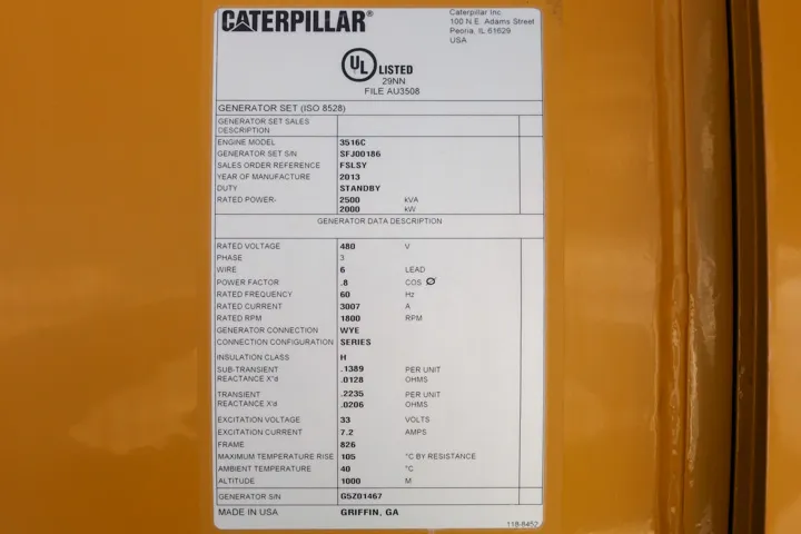 2000kW Caterpillar Diesel Generator Set #091773 - Image 6