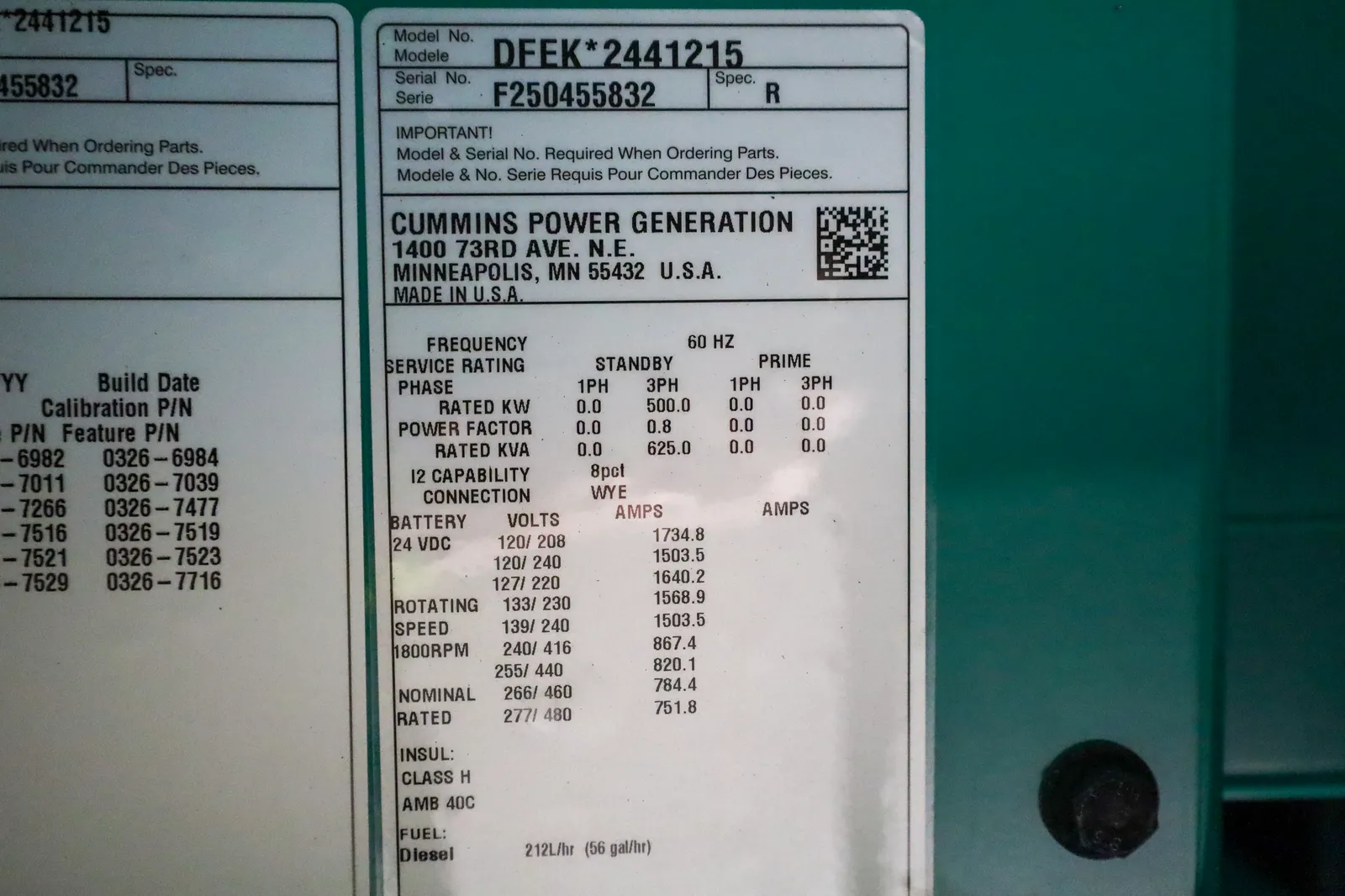 500kW Cummins Diesel Generator Set #091487 - Image 6