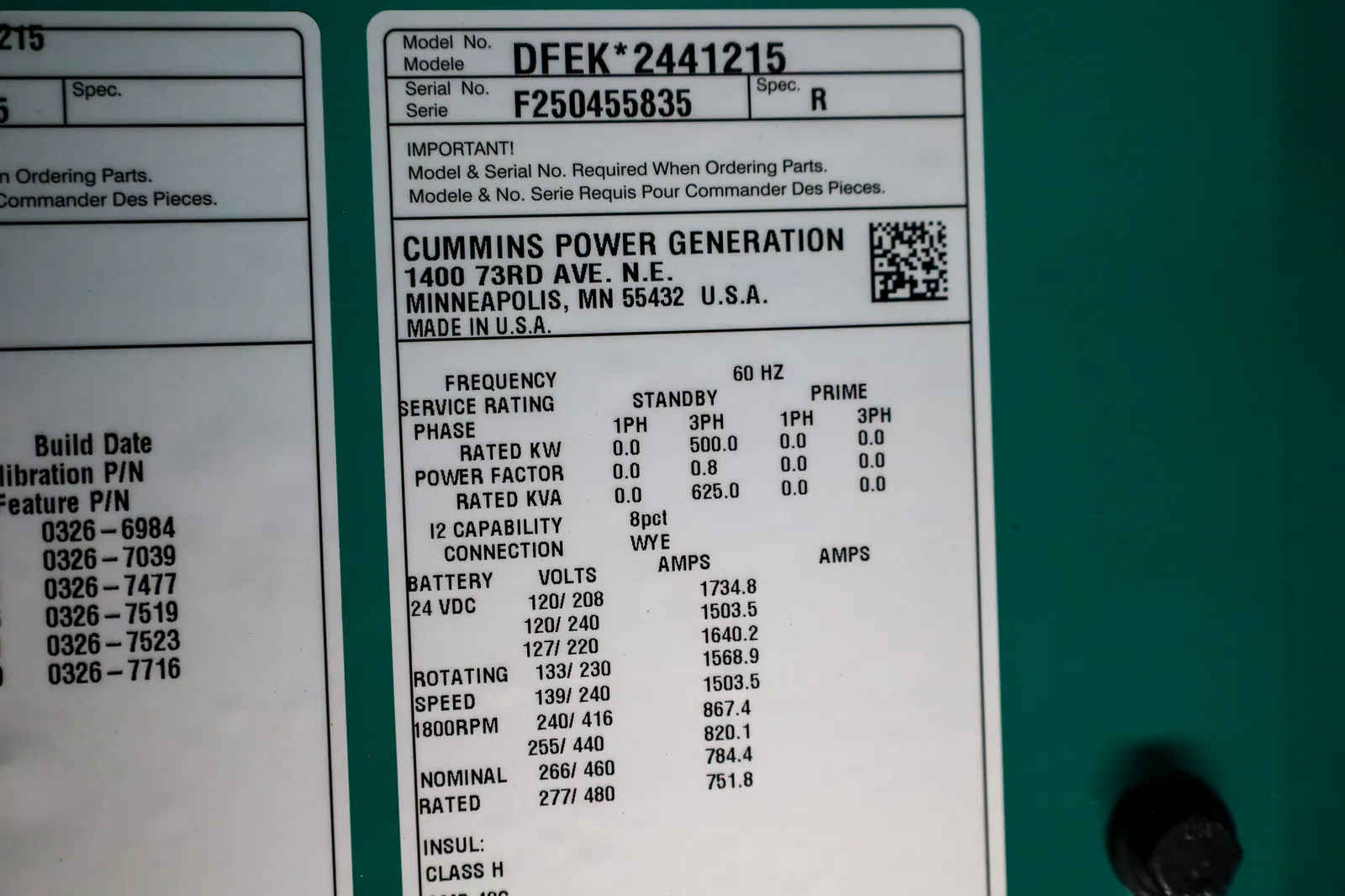 500kW Cummins Diesel Generator Set #091490 - Image 6